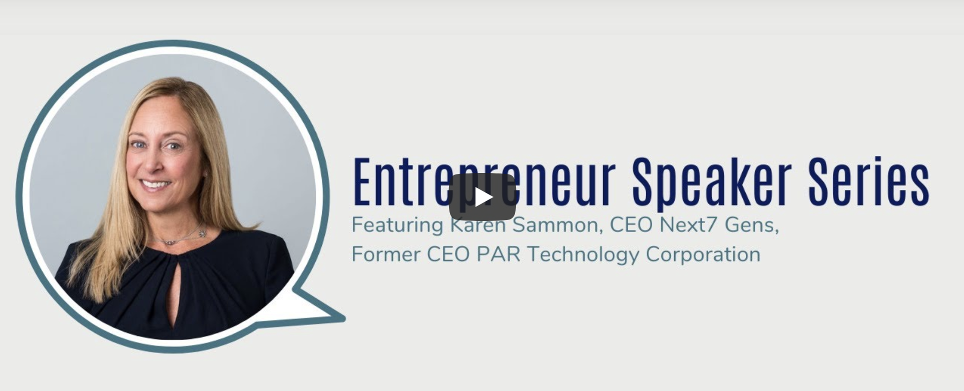 Entrepreneur Speaker Series featuring Karen Sammon, 2/18/2021